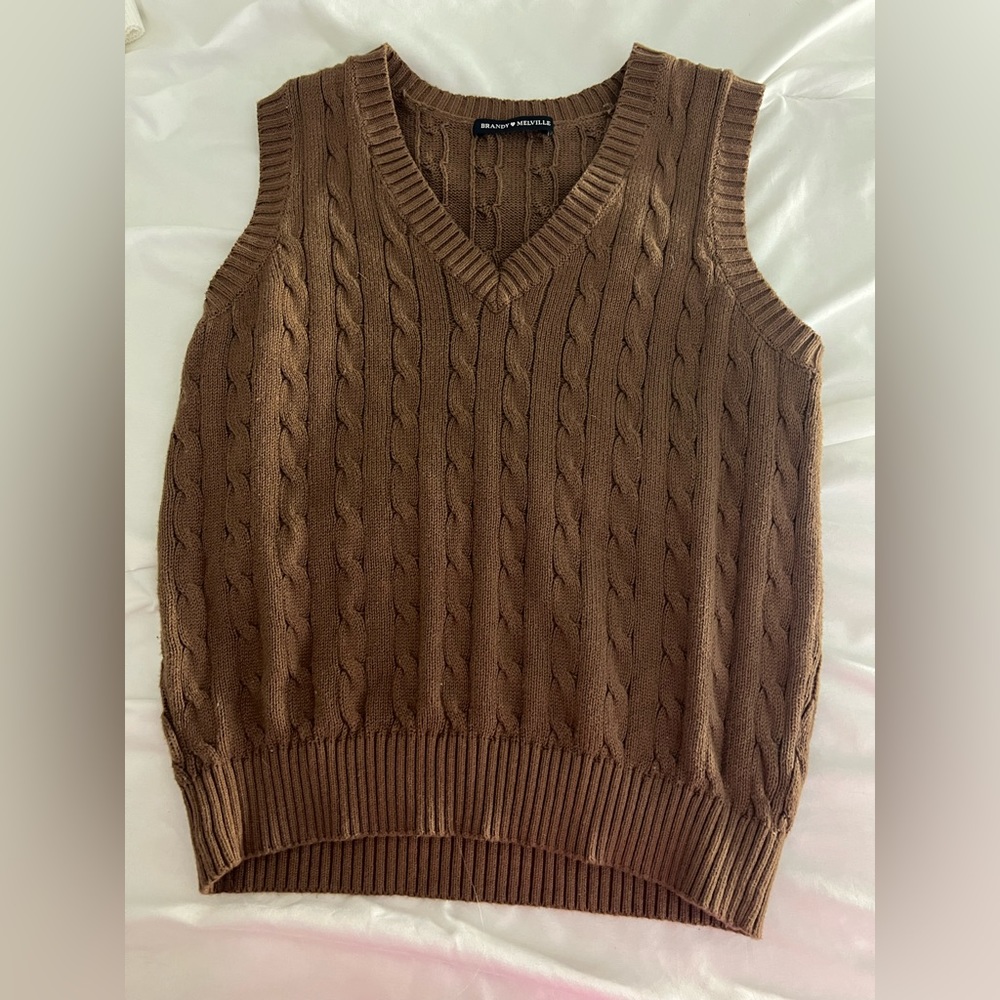 Brown Brandy Melville Sweater Vest